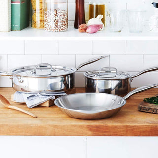 Le Chef 5-ply Stainless Steel 6 Piece Cookware Set, Clearance Sale!
