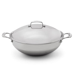 Heritage+Steel+Enhanced+5-ply+Stainless+13.5%E2%80%B3+Wok+with+Lid+-+Discover+Gourmet