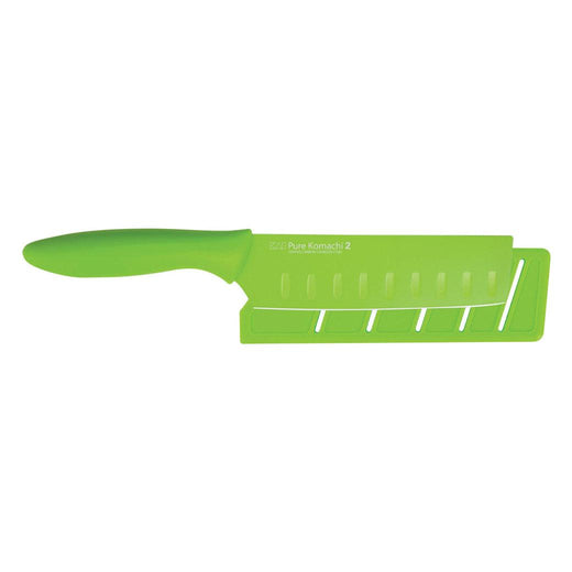 Kai Pure Komachi 2 Nakiri 5.5″ w/Sheath (Green) - Discover Gourmet