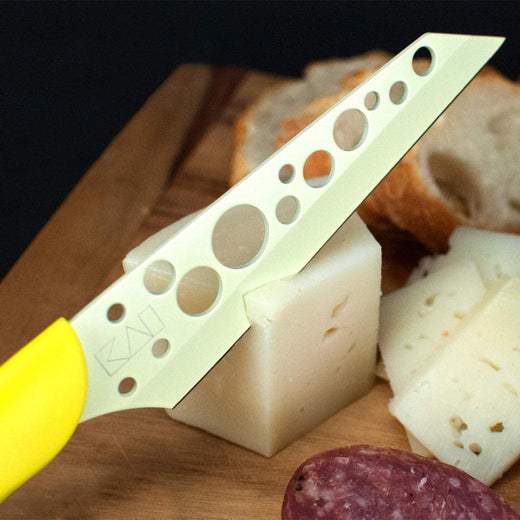 Kai Pure Komachi 2 Cheese Knife 4.5″ w/Sheath (Yellow) - Discover Gourmet