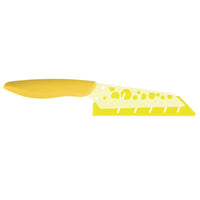 Kai Pure Komachi 2 Cheese Knife 4.5″ w/Sheath (Yellow) - Discover Gourmet