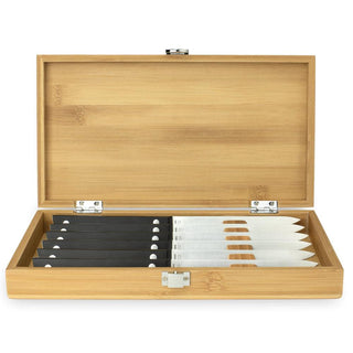 KAI 6 Piece Steak Knife Set | Bamboo Box - Discover Gourmet