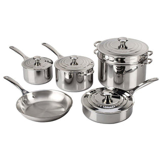 Le Creuset 10 Piece Stainless Steel Cookware Set - Discover Gourmet