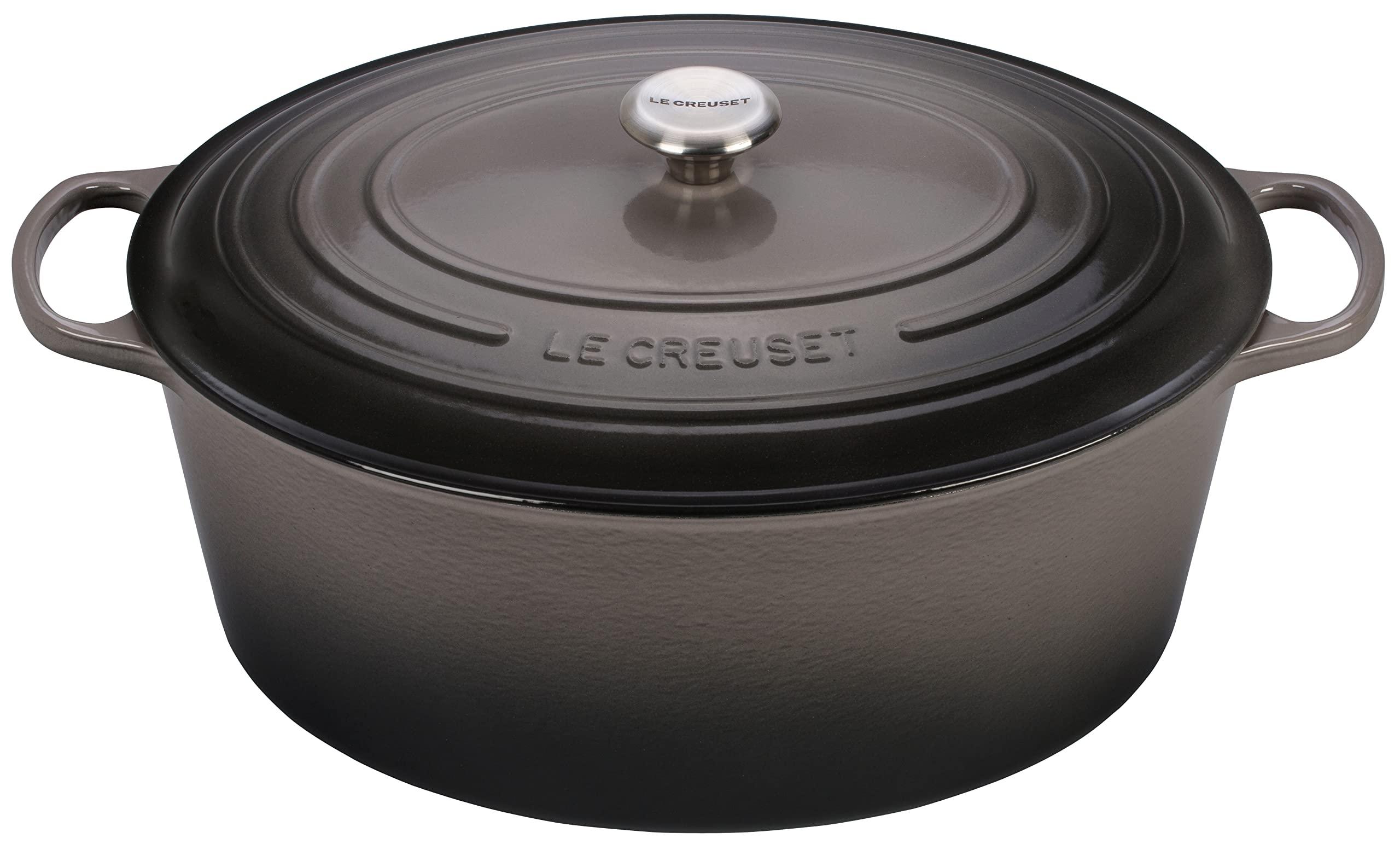  Le Creuset Enameled Cast Iron Signature Oval Dutch Oven, 15.5  qt., Oyster: Home & Kitchen