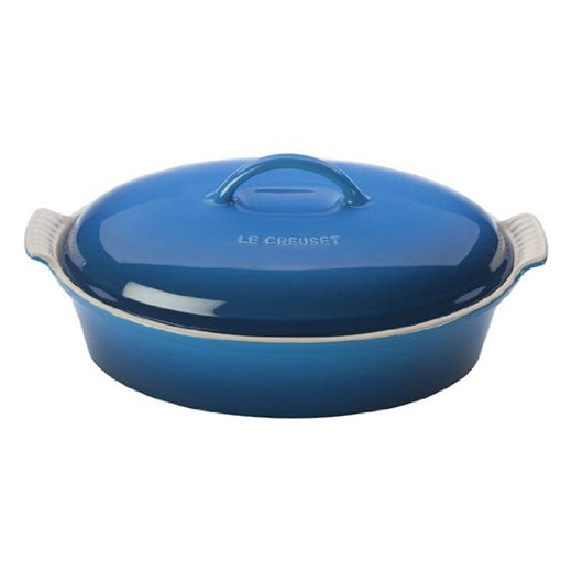 Le Creuset 4 qt. Heritage Stoneware Covered Oval Casserole - Discover Gourmet