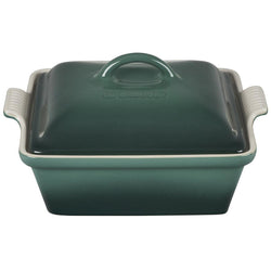 Le+Creuset+2.5+qt+%289-Inch%29+Stoneware+Heritage+Covered+Square+Casserole+-+Discover+Gourmet