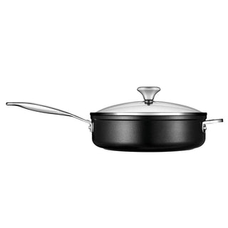Le Creuset Toughened Nonstick PRO 4-1/4 qt. Saute Pan with Helper Handle & Glass Lid - Discover Gourmet