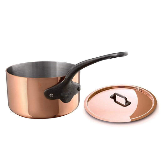 Mauviel M'250c Copper Saucepan with Lid - Discover Gourmet
