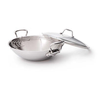 Mauviel M'Cook Wok with Glass Lid - 5qt - Discover Gourmet