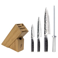 Shun Premier Grey Knife Block Set - 5 Piece Starter Set - Discover Gourmet