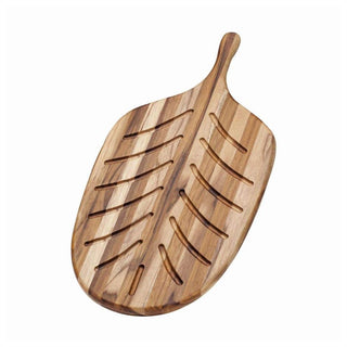 Teakhaus 701 Canoe Paddle Bread Board with Canals - Discover Gourmet