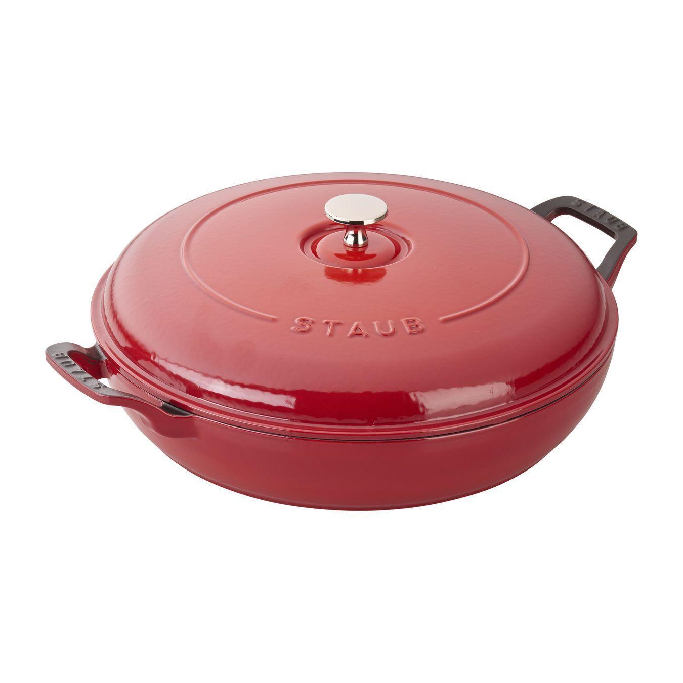 Staub 7 Quart Cast Iron Braise and Grill Red