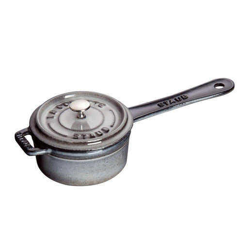 Staub Cast Iron 0.25-qt Mini Saucepan - Graphite Grey - Discover Gourmet