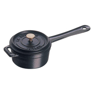 Staub Cast Iron 0.25-qt Mini Saucepan - Matte Black - Discover Gourmet