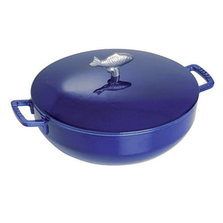 Staub Cast Iron 5-qt Bouillabaisse Pot - Dark Blue - Discover Gourmet
