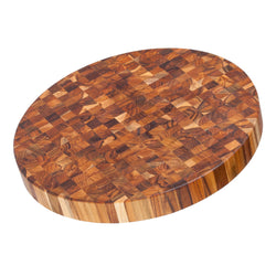 Teakhaus End-Grain Cutting Board/Serving Board with Juice Canal 24