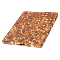Teakhaus End Grain Carving Board with Hand Grips, 24″ x 18″ x 1.5″ - Discover Gourmet