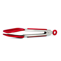 Tovolo Mini Silicone Tongs - Candy Apple Red - Discover Gourmet