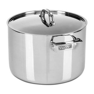 Viking 3-Ply 12 Quart Stock Pot with Lid, Mirror - Discover Gourmet