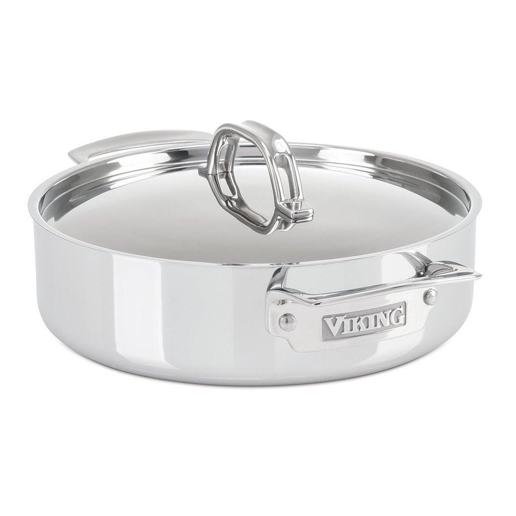 Viking Professional 5-Ply Stainless Steel 3.4-Quart Casserole Pan