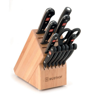 Wusthof Knife Sets Wusthof Gourmet 14-piece Knife Block Set - Beechwood JL-Hufford